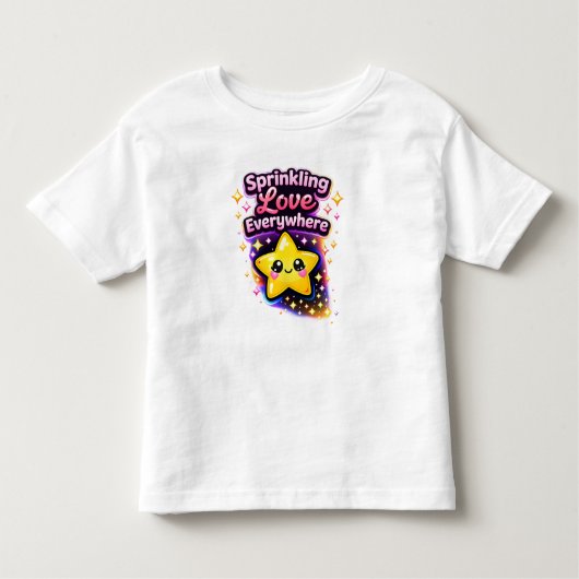 Sprinkling Love Everywhere 3– Cute Toddler Gir トドラーTシャツ (正面)