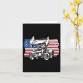 Sprint Car Racing Usa Flag  カード (黄色い花)