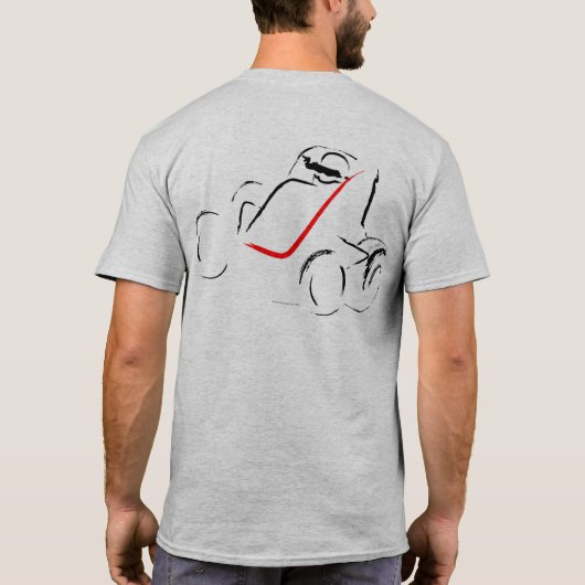 Sprintcar 01 Black and Red Backロゴ Tシャツ (裏面)