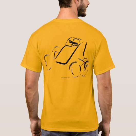 Sprintcar 01 Black on Gold Back Tシャツ (裏面)