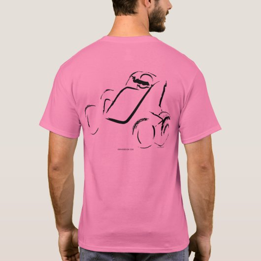 Sprintcar 01 Black on Pink Back Tシャツ (裏面)