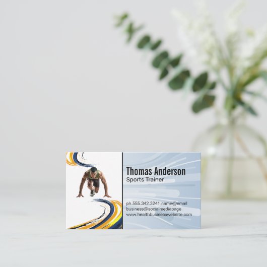 Sprinterの準備走中 | フィットネス 名刺 (スタンド正面)