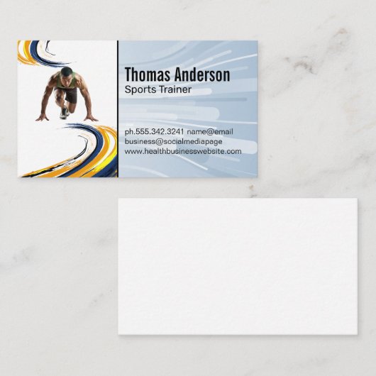 Sprinterの準備走中 | フィットネス 名刺 (正面/裏面)