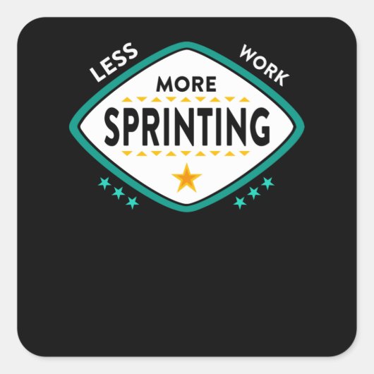 SprinterのSprintingデザイン スクエアシール (正面)
