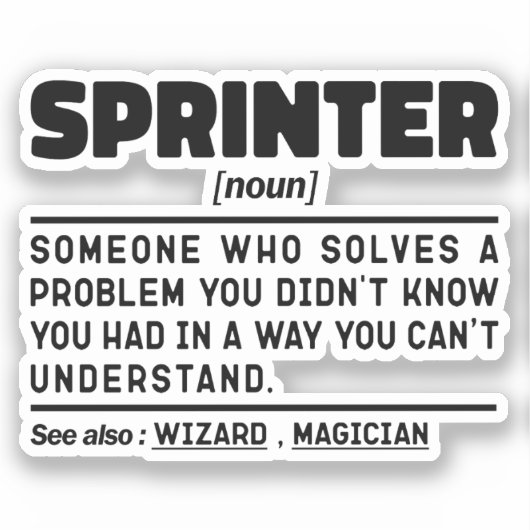 Sprinter名詞定義スポーツフィットネス恋人クール シール (正面)