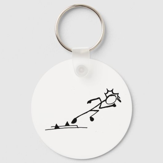 Sprinter Stickmanトラックとフィールド キーホルダー (正面)