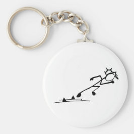 Sprinter Stickmanトラックとフィールド キーホルダー