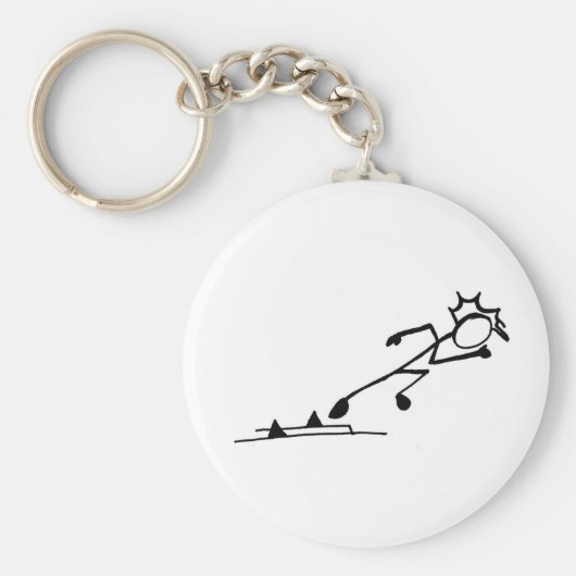 Sprinter Stickmanトラックとフィールド キーホルダー (正面)