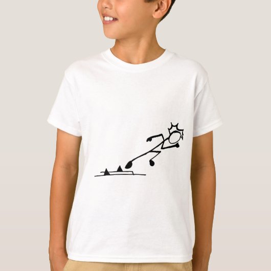 Sprinter Stickmanトラックとフィールド Tシャツ (正面)