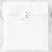 Sprinter Stickman ラウンドシール (バッグ)