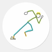 Sprinter Stickman ラウンドシール (正面)