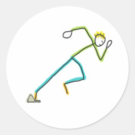 Sprinter Stickman ラウンドシール