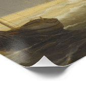 Spritsail Bargeポスター付き海岸沖の海 ポスター (コーナー)