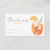 Spritzブライダルシャワー数を推測するキス エンクロージャーカード (正面)