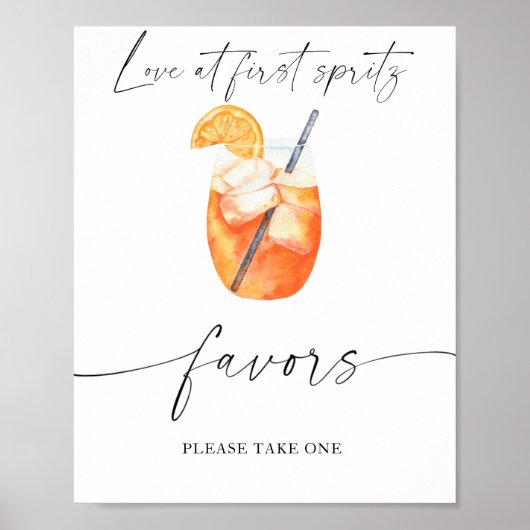 Spritzブライダルシャワー – お願い1つを取る ポスター (正面)