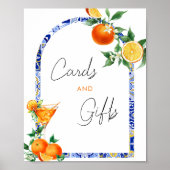 Spritz地中海のブライダルシャワーカードとギフト ポスター (正面)