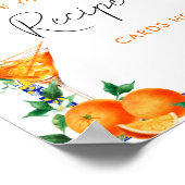 Spritz地中海のブライダルレシピカードポスター ポスター (角)