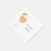 Spritz Bubbly Cocktail Birthday Party スタンダードカクテルナプキン (角)