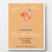Spritz & Celebrate! Aperol Spritz Signature Drink フォトプラーク (正面)