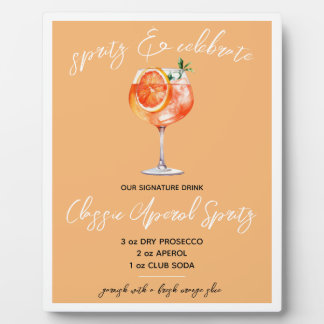 Spritz & Celebrate! Aperol Spritz Signature Drink  フォトプラーク