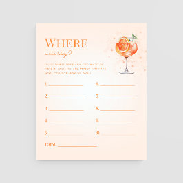 Spritz Drinkどこ彼らはブライダルシャワーゲーム