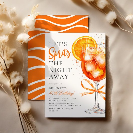 Spritz The Night Away バースデーパーティー 招待状