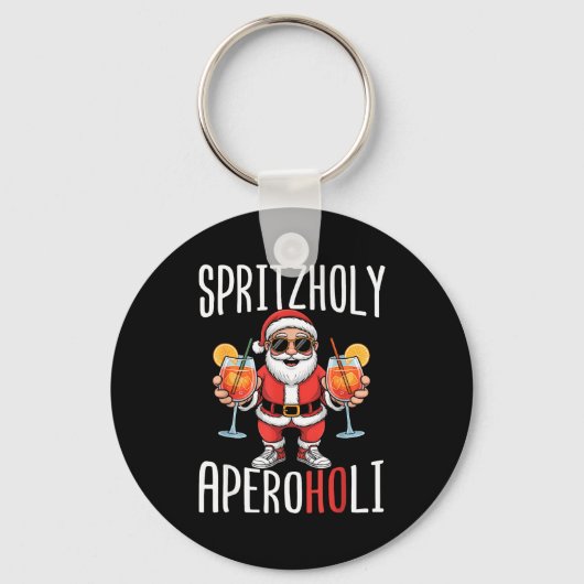 Spritzholy Aperoholi - Santa Aperitif Funny Spritz キーホルダー (正面)