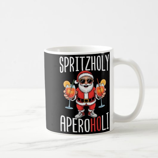 Spritzholy Aperoholi - Santa Aperitif Funny Spritz コーヒーマグカップ (右)