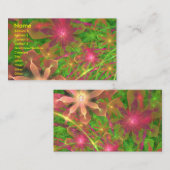 Sproingyの春の花のフラクタルの芸術 名刺 (正面/裏面)