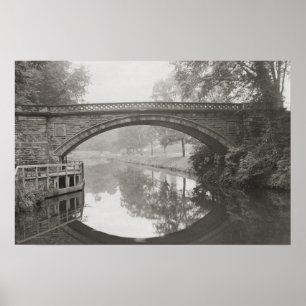 Sprotbrough橋、川のドンのヴィンテージの写真 ポスター