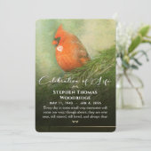 Spruceお祝いの（鳥）ショウジョウコウカンチョウLife 5x7 Invitat 招待状 (スタンド正面)