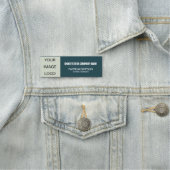 Spruce Blue Green Companyロゴ従業員名タイトル 名札 (インサイチュ)