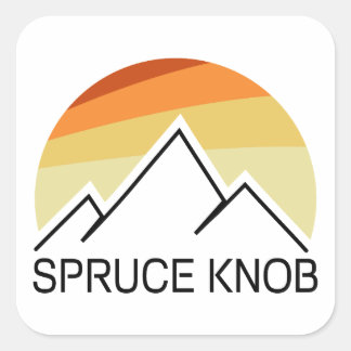 Spruce Knob West Virginia Retro スクエアシール