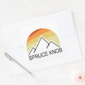 Spruce Knob West Virginia Retro スクエアシール (封筒)