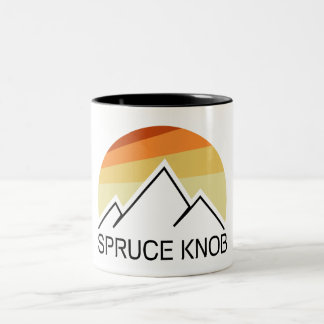 Spruce Knob West Virginia Retro ツートーンマグカップ