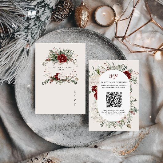 Spruce & Lace | ウィンターフラワー ウェディングクレスト RSVP