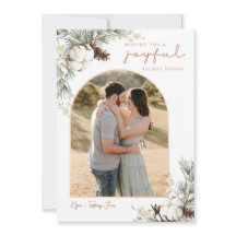 Spruce & Pine Conesクリスマスカードとアーチフォト