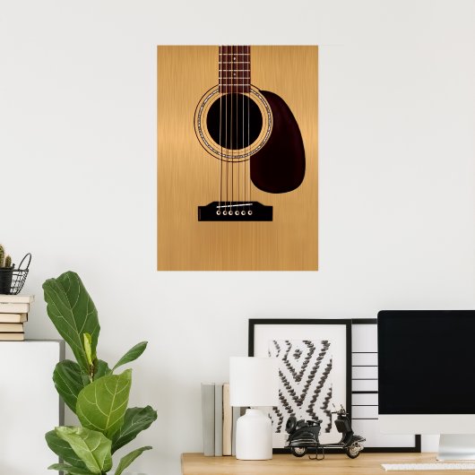 Spruce Top Acoustic Guitar ポスター (ホームオフィス)