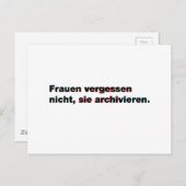 Spruch über Frauen ポストカード (正面/裏面)