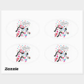 Sprunkiお祝い – チャイルドアートby Yuho 楕円形シール (シート)