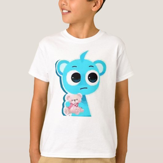 Sprunkiの可愛いスカイブルー Tシャツ (正面)