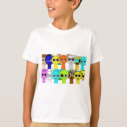 Sprunki Group! | Simon Oren Funbot ピンキィ・ウェンダ Tシャツ (正面)