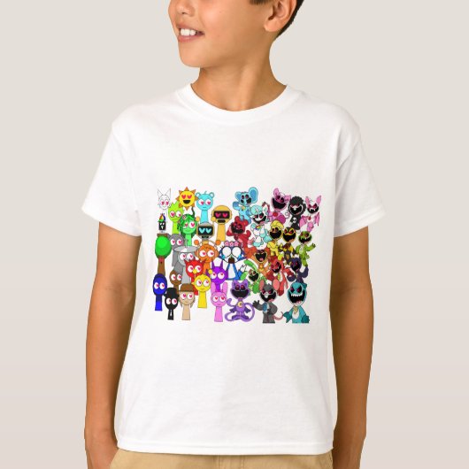 Sprunki Love! | Simon Oren Funbot Pinki Wenda  Tシャツ (正面)