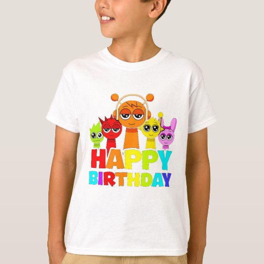 Sprunky - Happy Birthday! - Simon Oren Pinki Tシャツ (正面)