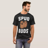 Spud BudsポテトおもしろいTシャツフレンドチームVegetab Tシャツ (正面フル)