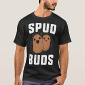 Spud Buds Funny Potato T-Shirt Friend Team Vegetab Tシャツ (正面)