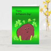 Spudmanおよびシャムロックの水田のセントパトリックの日 カード (黄色い花)