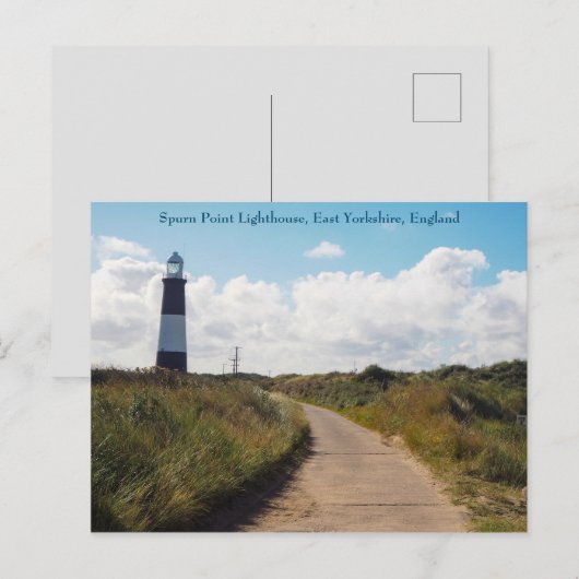 Spun Point Light house, Yorkshire，はがき ポストカード (正面/裏面)