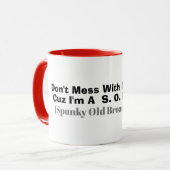 Spunky Old Broad (S.O.B.) マグ (正面左)