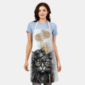 Spunky Paws The Funky Steampunk Cat  エプロン (着用した状態)